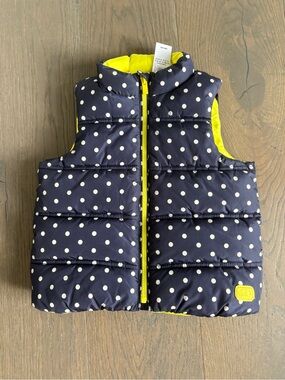 Gap girls navy polka dot vest 4T NWT ret $84 plus tx